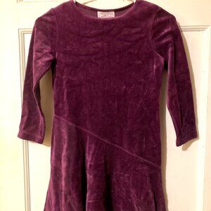 PLUM PUDDING Girls' Purple Velour LSl Dress ~ Sz 10